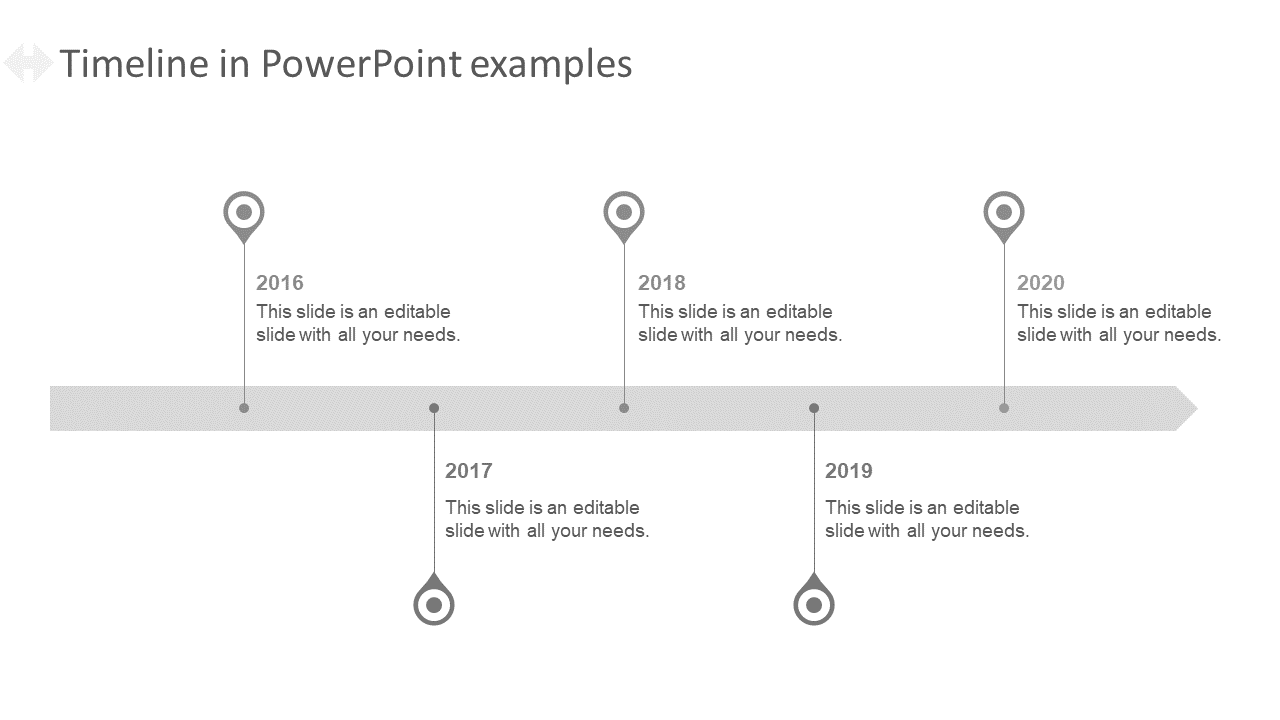 timeline in powerpoint examples-grey